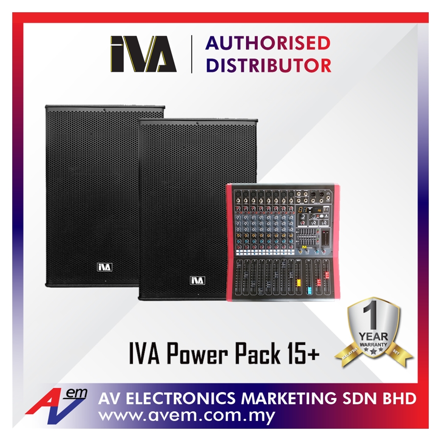 IVA - IVA Power Pack 15+ ( 2 Units Of PS-12R2, 1 Unit Of PM-8500 Powered Mixer )